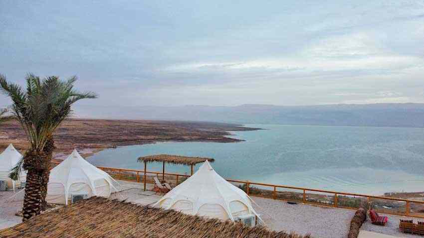 גלמפינג חוף קליה, אוהלים ממוזגים בים המלח
