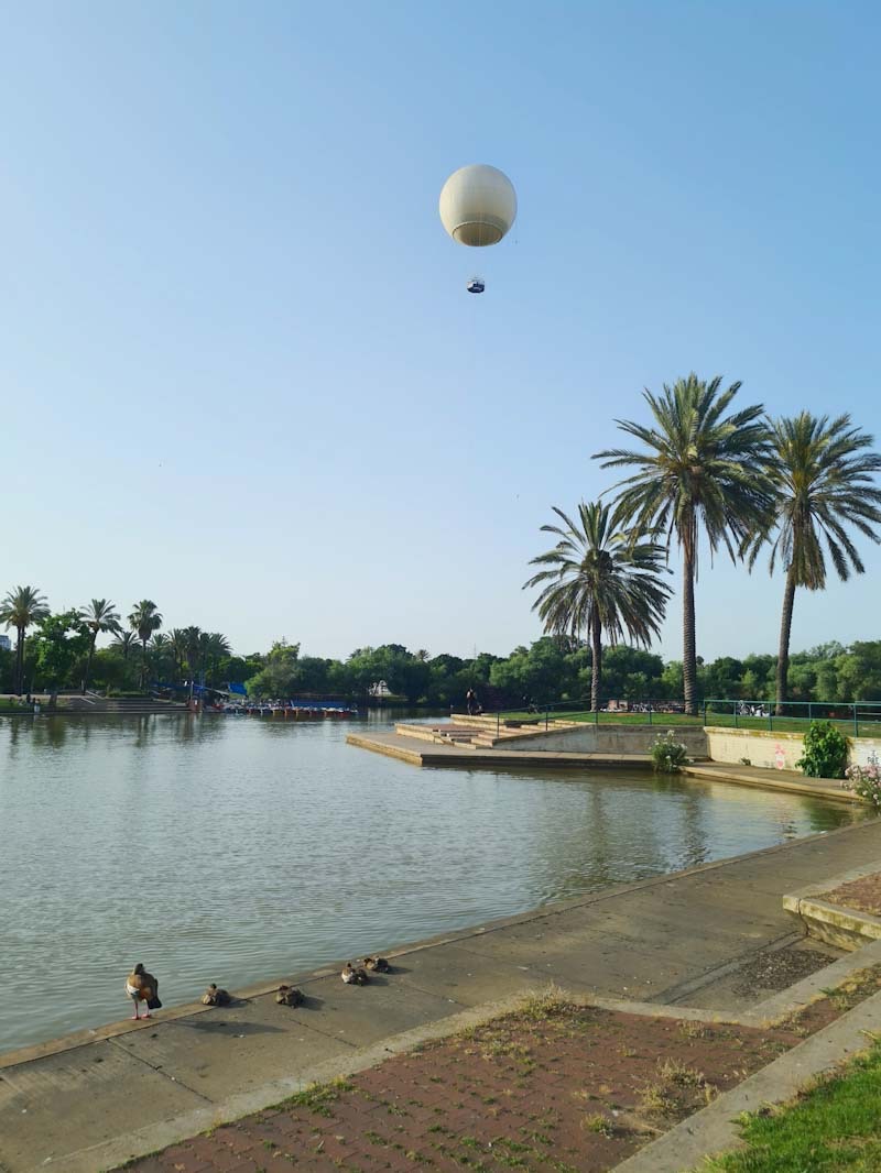 אטרקציות בתל אביב, שייט באגם גני יהושע פארק הירקון, כדור פורח בתל אביב