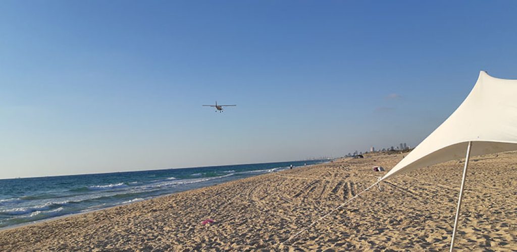 קמפינג חוף ניצנים, אוהלים חוף ניצנים, אוהל מול הים